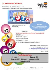 Affiche Loto janvier 2023